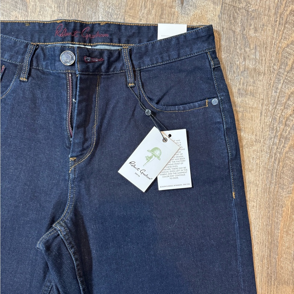 Robert Graham New Men's Straight Jeans in Dark Indigo 32/30 - Picture 2 of 10